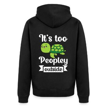 Tortue Détendue Chill Mer Océan Plage - Veste à capuche bio Premium Unisexe - noir - Dos - Nico (187cm)