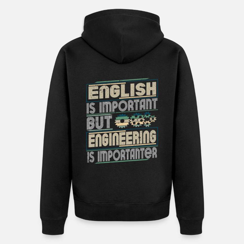 Engineering Engineering - Unisex Premium Organic Zip Hoodie - black