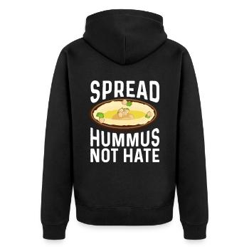 Vegetarier Veganer Vegan Veggie Tierschutz Gemüse - Unisex Premium Bio Zip Hoodie - Schwarz - Hinten - Nico (187cm)