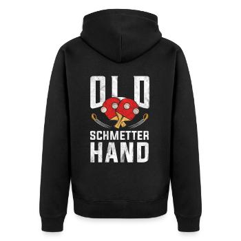 Table Tennis Table Tennis Player Gift Ping Pong - Unisex Premium Organic Zip Hoodie - black - Back - Nico (187cm)