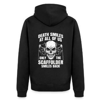 Scaffolding Builder Gift Work Occupation Construction Worker Job - Unisex Premium Organic Zip Hoodie - black - Back - Nico (187cm)