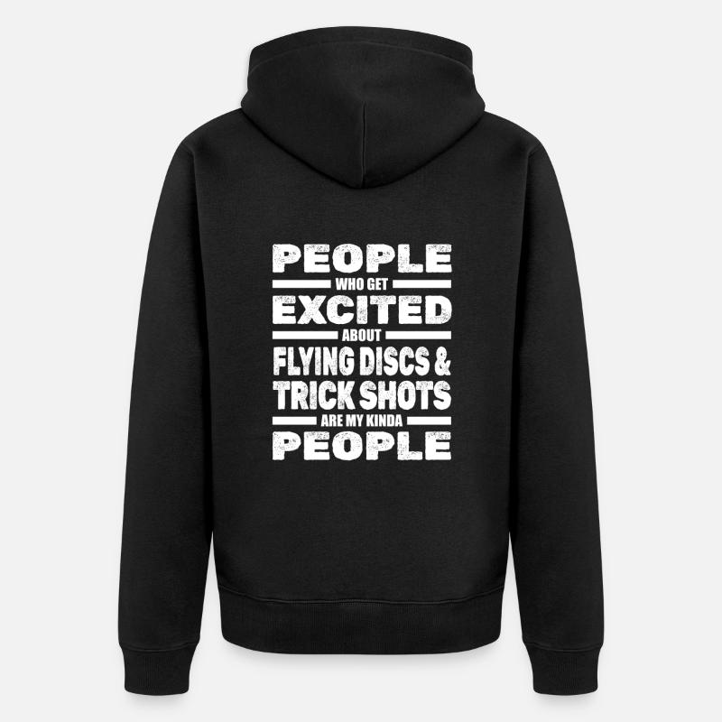 Frisbee - Unisex Premium Bio Zip Hoodie - Schwarz