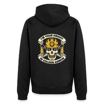 Gold Mining Gold Mine - Unisex Premium Organic Zip Hoodie - black - Back - Nico (187cm)