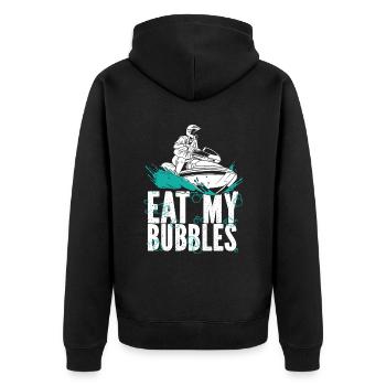 Jetski Jet Ski Motorschlitten - Unisex Premium Bio Zip Hoodie - Schwarz - Hinten - Nico (187cm)