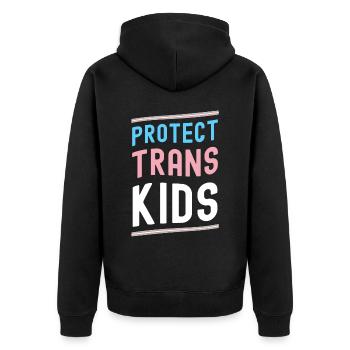 Trans Transgenre Transsexuel Cadeau Queer - Veste à capuche bio Premium Unisexe - noir - Dos - Nico (187cm)