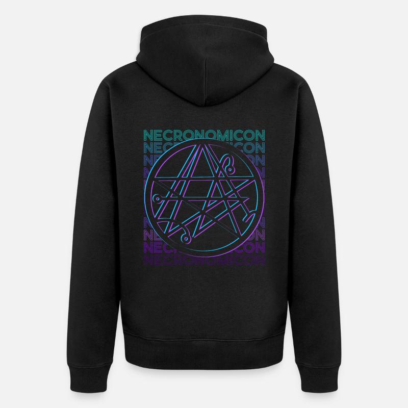 Necronomicon Lovecraftian Retro - Veste à capuche bio Premium Unisexe - noir