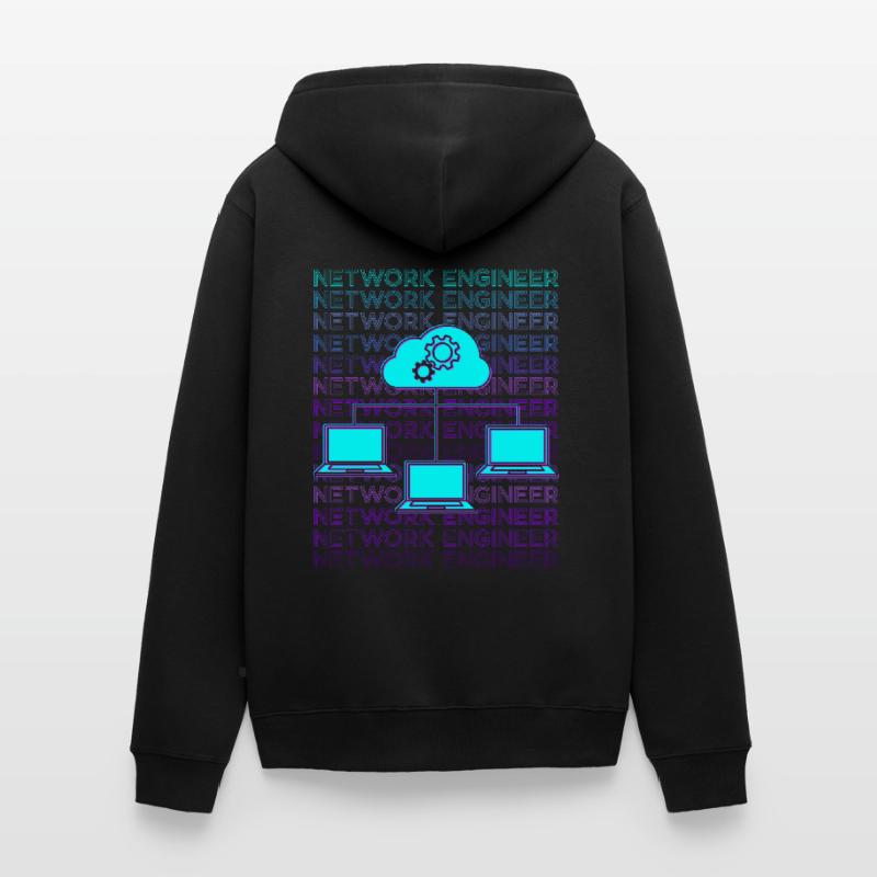 Network Engineer Network Technology Retro Unisex Premium Organic Zip Hoodie