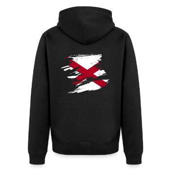 Alabama travel gift - Unisex Premium Organic Zip Hoodie - black - Back - Nico (187cm)