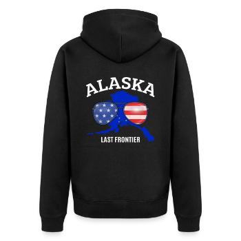 Cadeau alaska last frontier - Veste à capuche bio Premium Unisexe - noir - Dos - Nico (187cm)