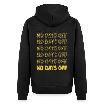 Motivate Inspire Encouragement Positivity Slogan - Unisex Premium Bio Zip Hoodie - Schwarz - Hinten - Nico (187cm)