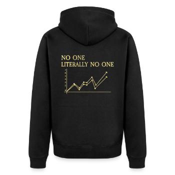 Motivate Inspire Encouragement Positivity Slogan - Unisex Premium Bio Zip Hoodie - Schwarz - Hinten - Nico (187cm)