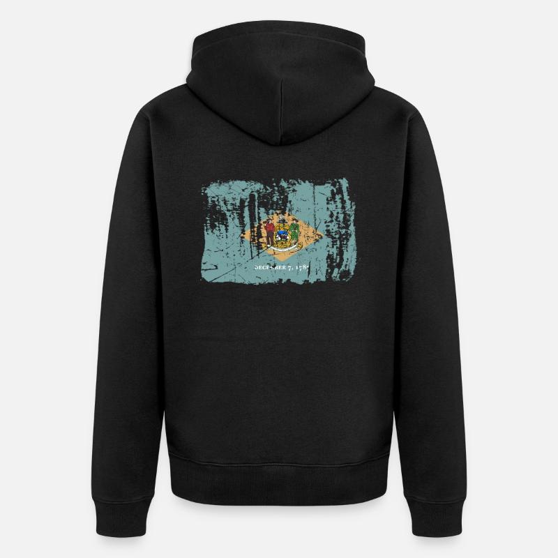 Delaware Home Pride Cadeau - Veste à capuche bio Premium Unisexe - noir