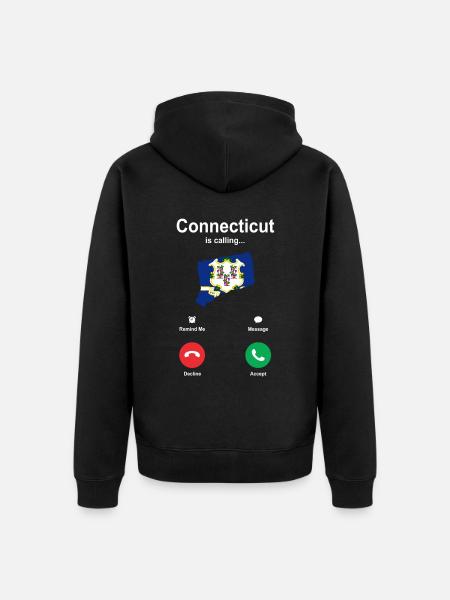 Connecticut-reisen-geschenk - Unisex Premium Bio Zip Hoodie - Schwarz