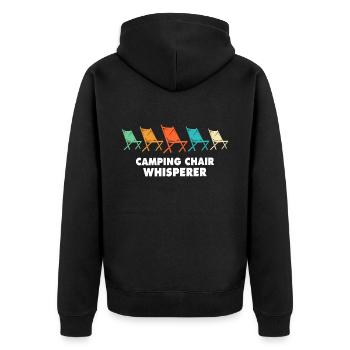 Camping Whisperer Chaise pliante Camping - Veste à capuche bio Premium Unisexe - noir - Dos - Nico (187cm)