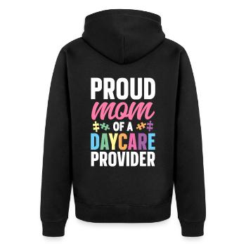 Fournisseur de services de garde d’enfants Enseignant - Veste à capuche bio Premium Unisexe - noir - Dos - Nico (187cm)