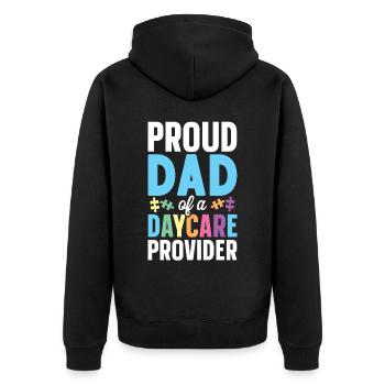 Fournisseur de services de garde d’enfants Enseignant - Veste à capuche bio Premium Unisexe - noir - Dos - Nico (187cm)