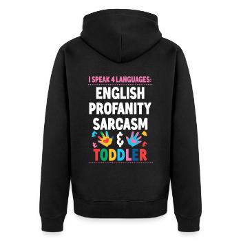 Childcare Daycare Provider Teacher - Unisex Premium Organic Zip Hoodie - black - Back - Nico (187cm)