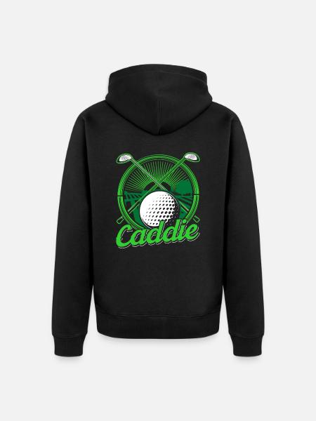 Caddie Golf Golf Golfer Profession - Unisex Premium Organic Zip Hoodie - black