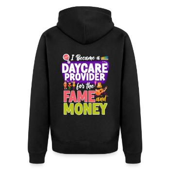 Fournisseur de services de garde d’enfants Enseignant - Veste à capuche bio Premium Unisexe - noir - Dos - Nico (187cm)