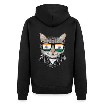 Cat India Flag Lunettes de soleil - Veste à capuche bio Premium Unisexe - noir - Dos - Nico (187cm)