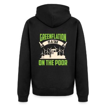 L’inflation verte est une taxe pour les pauvres Verts - Veste à capuche bio Premium Unisexe - noir - Dos - Nico (187cm)