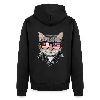 Lunettes de soleil pour chat avec drapeau de la Malaisie - Veste à capuche bio Premium Unisexe - noir - Dos - Nico (187cm)