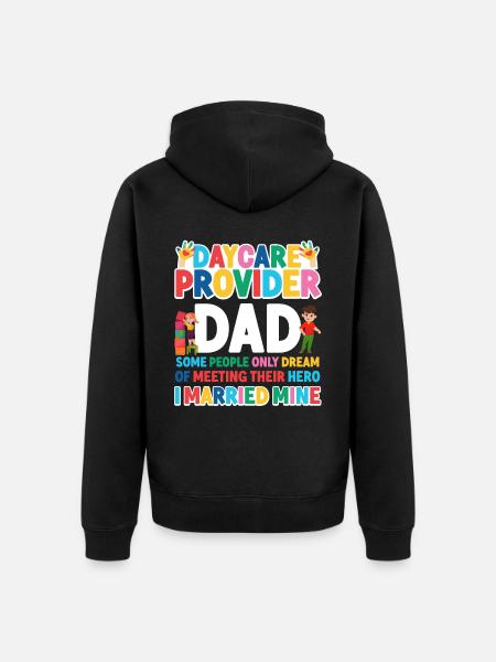 Childcare Daycare Provider Teacher - Unisex Premium Organic Zip Hoodie - black