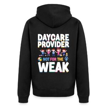 Childcare Daycare Provider Teacher - Unisex Premium Organic Zip Hoodie - black - Back - Nico (187cm)