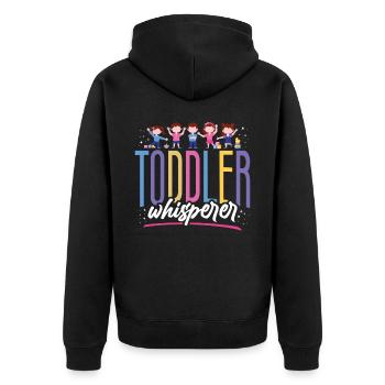 Childcare Daycare Provider Teacher - Unisex Premium Organic Zip Hoodie - black - Back - Nico (187cm)