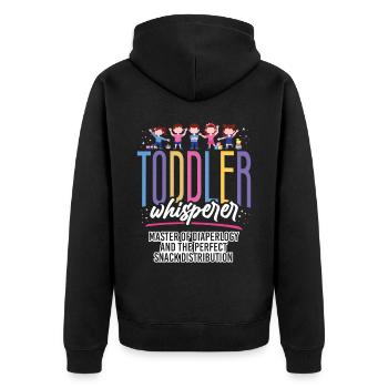 Childcare Daycare Provider Teacher - Unisex Premium Organic Zip Hoodie - black - Back - Nico (187cm)