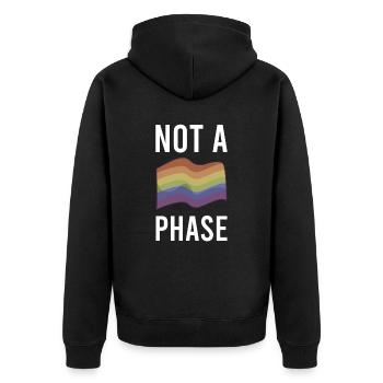 Lgbt Lesbian Rainbow Flag Bisexual Queer - Unisex Premium Organic Zip Hoodie - black - Back - Nico (187cm)
