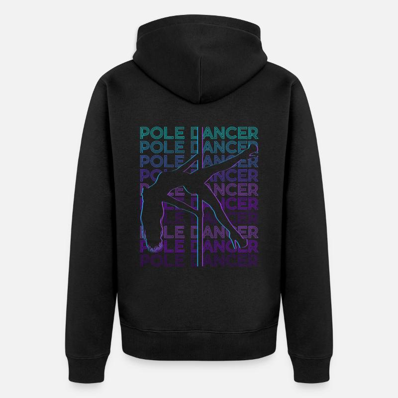Pole Dancer Pole Dance Retro - Unisex Premium Organic Zip Hoodie - black