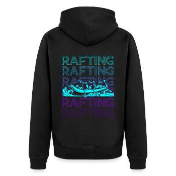 Rafting White Water Raft Retro - Veste à capuche bio Premium Unisexe - noir - Dos - Nico (187cm)