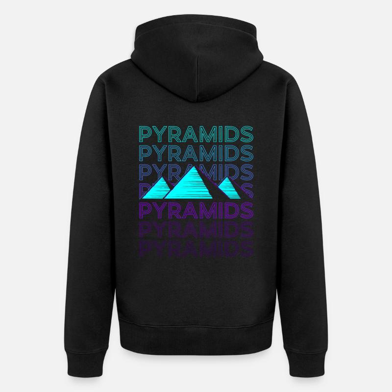 Pyramides Pyramide égyptienne Rétro - Veste à capuche bio Premium Unisexe - noir