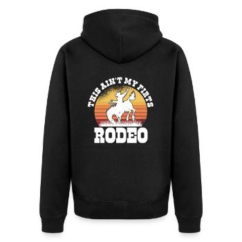 Rodéo Western Cowboy Wild West Retro Horse - Veste à capuche bio Premium Unisexe - noir - Dos - Nico (187cm)