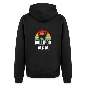 Bollipoo Chien Race De Chien Cadeau Chien Bollipoo - Veste à capuche bio Premium Unisexe - noir - Dos - Nico (187cm)
