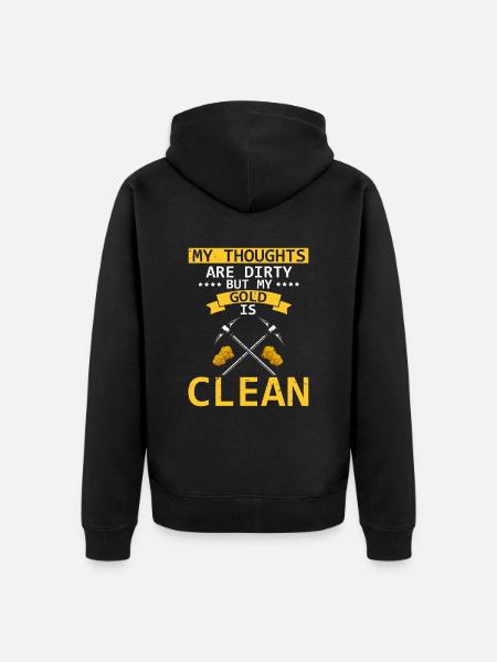 Goldwaschen Goldsucher Goldschüfer Design - Unisex Premium Bio Zip Hoodie - Schwarz
