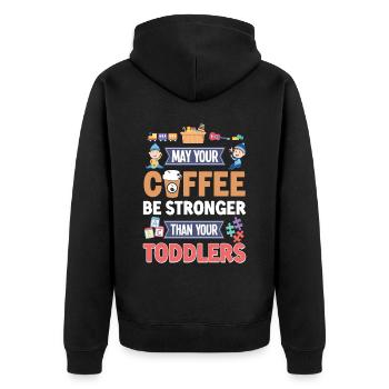 Childcare Daycare Provider Teacher - Unisex Premium Bio Zip Hoodie - Schwarz - Hinten - Nico (187cm)