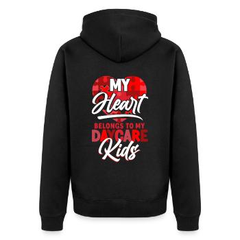 Fournisseur de services de garde d’enfants Enseignant - Veste à capuche bio Premium Unisexe - noir - Dos - Nico (187cm)