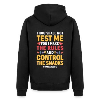 Fournisseur de services de garde d’enfants Enseignant - Veste à capuche bio Premium Unisexe - noir - Dos - Nico (187cm)
