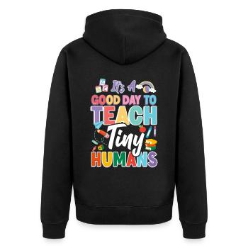 Fournisseur de services de garde d’enfants Enseignant - Veste à capuche bio Premium Unisexe - noir - Dos - Nico (187cm)