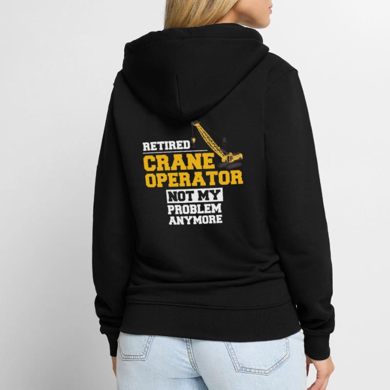 Crane Operator Construction Worker Crane Tower Training Unisex Premium Organic Zip Hoodie