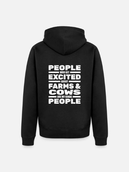 Mælkeproducent Landmand Ko landmand Landmand - Premium økologisk unisex-hættejakke - sort