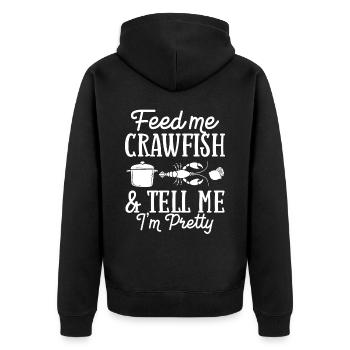 Crabs Cooking Pot Tails Crab Lobster - Unisex Premium Organic Zip Hoodie - black - Back - Nico (187cm)