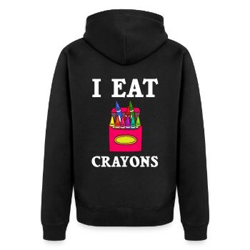 Crayon Box Colored Pencil Wax Case Wax Crayon - Veste à capuche bio Premium Unisexe - noir - Dos - Nico (187cm)