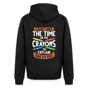Crayon Box Colored Pencil Wax Case Wax Crayon - Veste à capuche bio Premium Unisexe - noir - Dos - Nico (187cm)