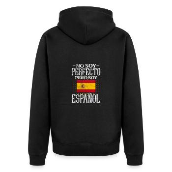 Spain Spanish Barcelona Spanish Holiday Gift - Unisex Premium Organic Zip Hoodie - black - Back - Nico (187cm)