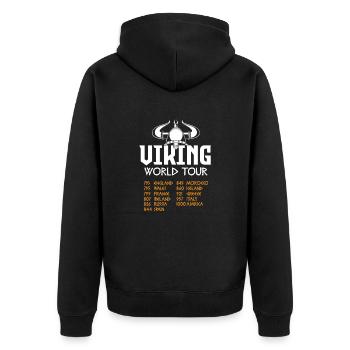 Viking Viking Vikings Odin Walhalla Gift - Unisex Premium Organic Zip Hoodie - black - Back - Nico (187cm)