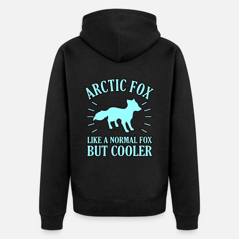 Polarfuchs - Unisex Premium Bio Zip Hoodie - Schwarz