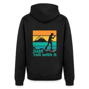 Rollerblades Rollschuhe Inlineskater - Unisex Premium Bio Zip Hoodie - Schwarz - Hinten - Nico (187cm)